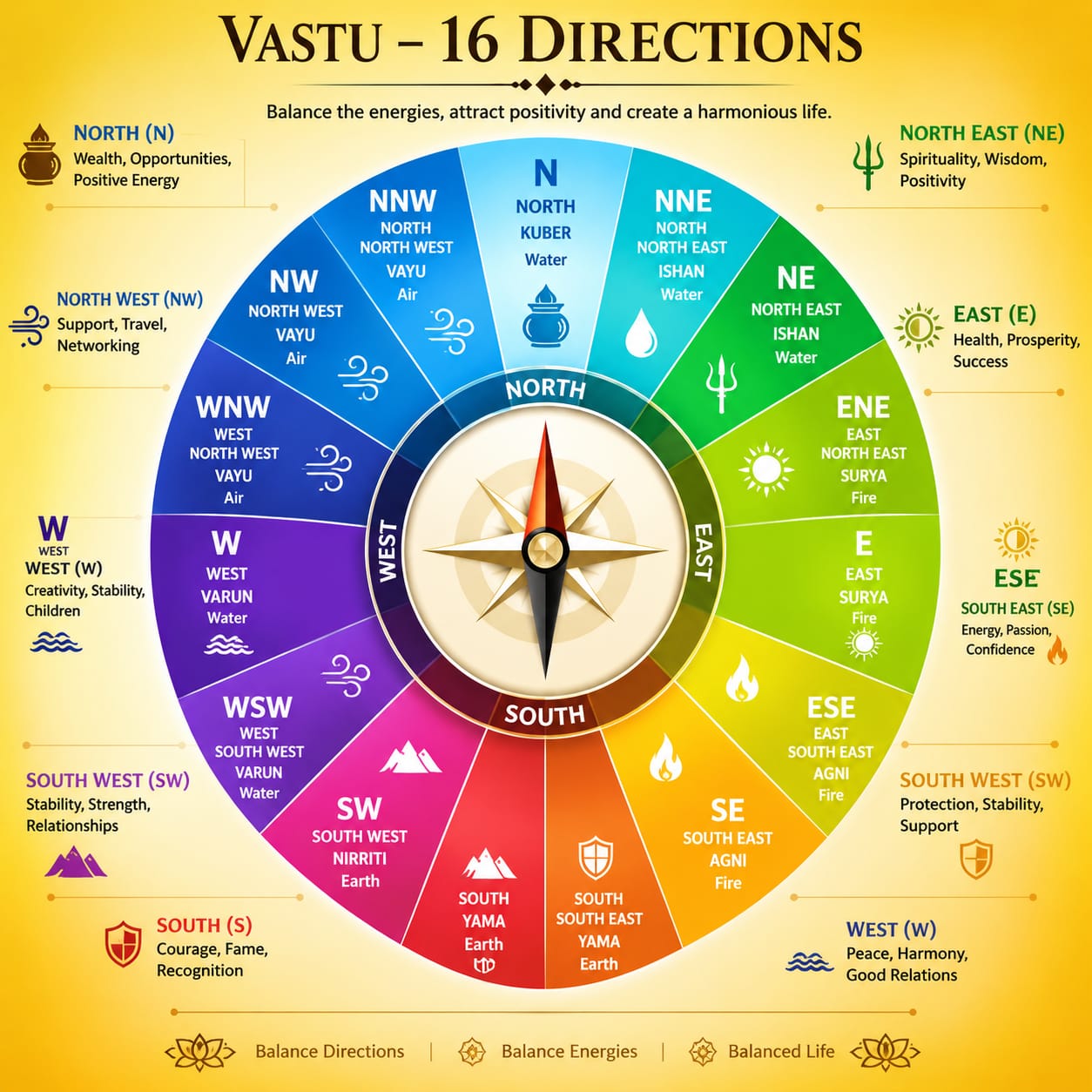 Example Vastu map 2 – illustrative reference